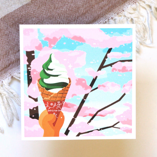 Matcha Ice Cream Art Print