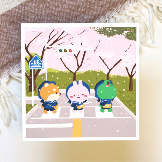 Sakura Crosswalk Art Print
