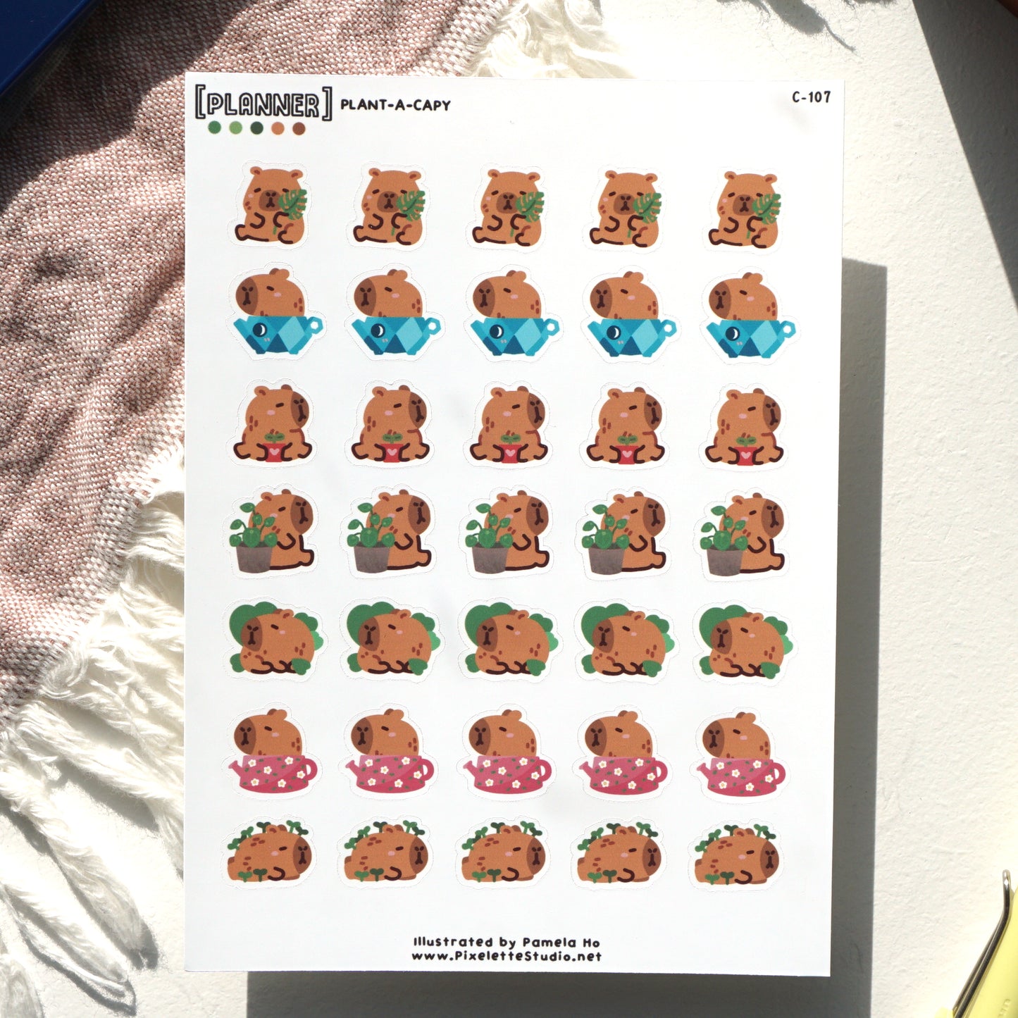 Plant-a-Capy Sticker Sheet