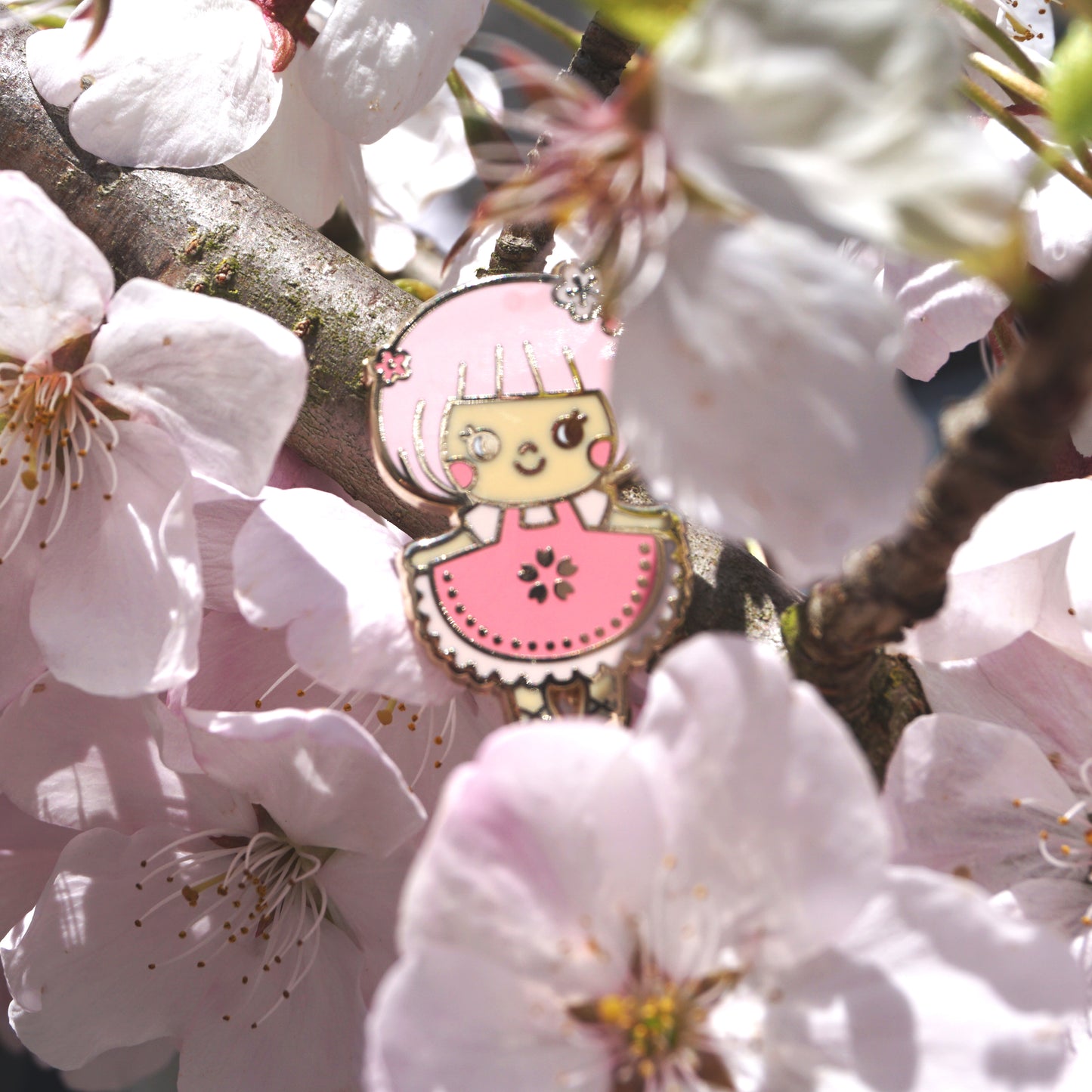 Cherry Blossom Enamel Pin