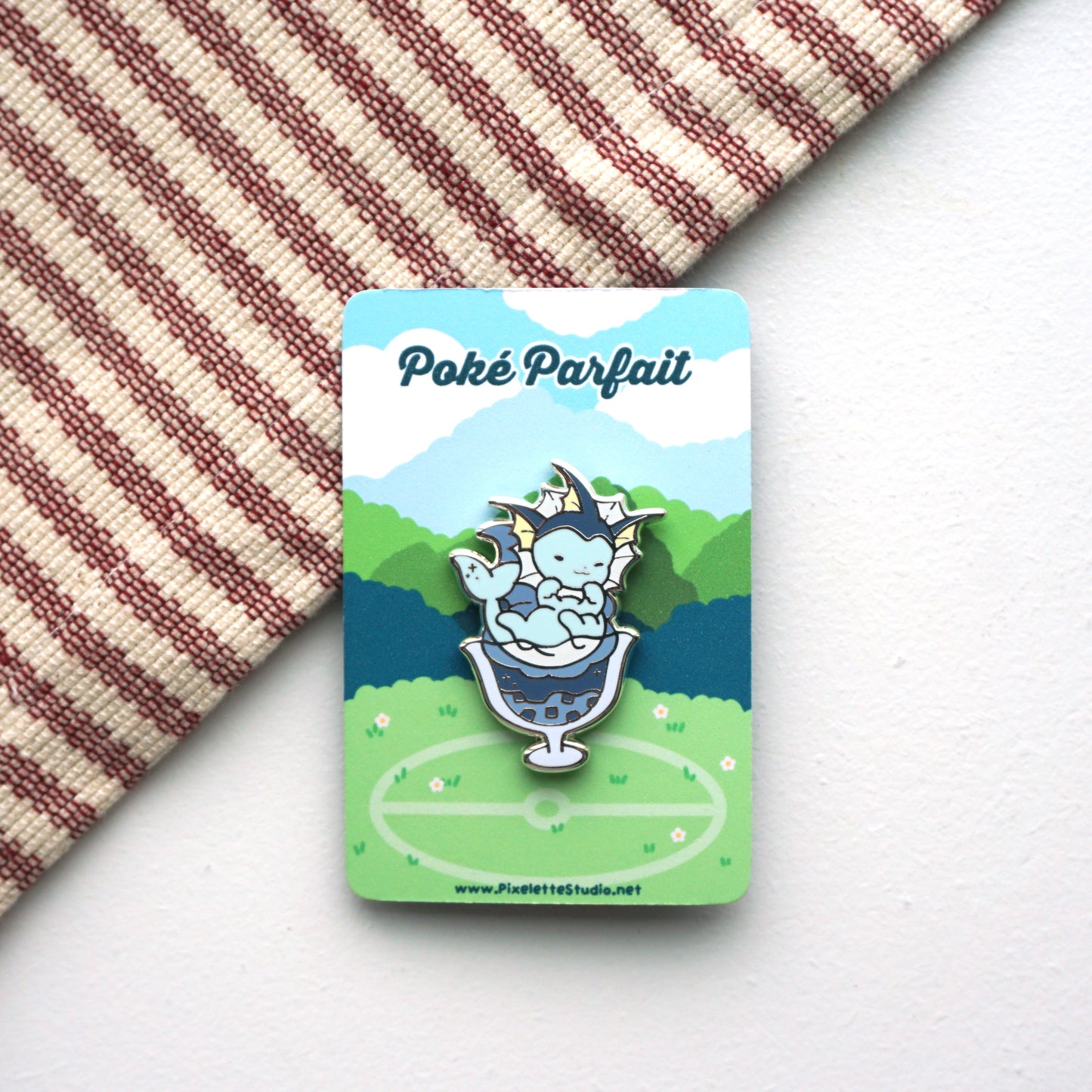 Poke Parfait - Blue Raspberry Jelly - Enamel Pin