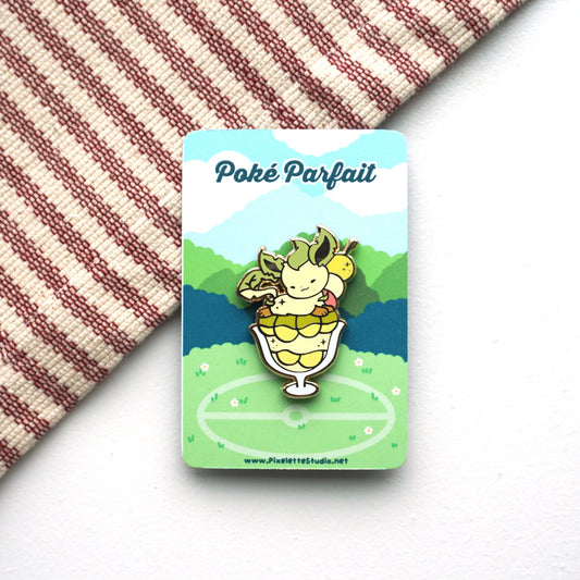 Poke Parfait - Matcha Custard- Enamel Pin