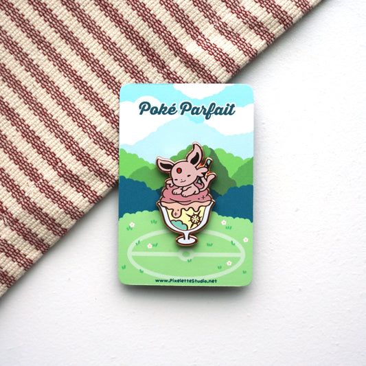 Poke Parfait - Raspberry Custard - Enamel Pin