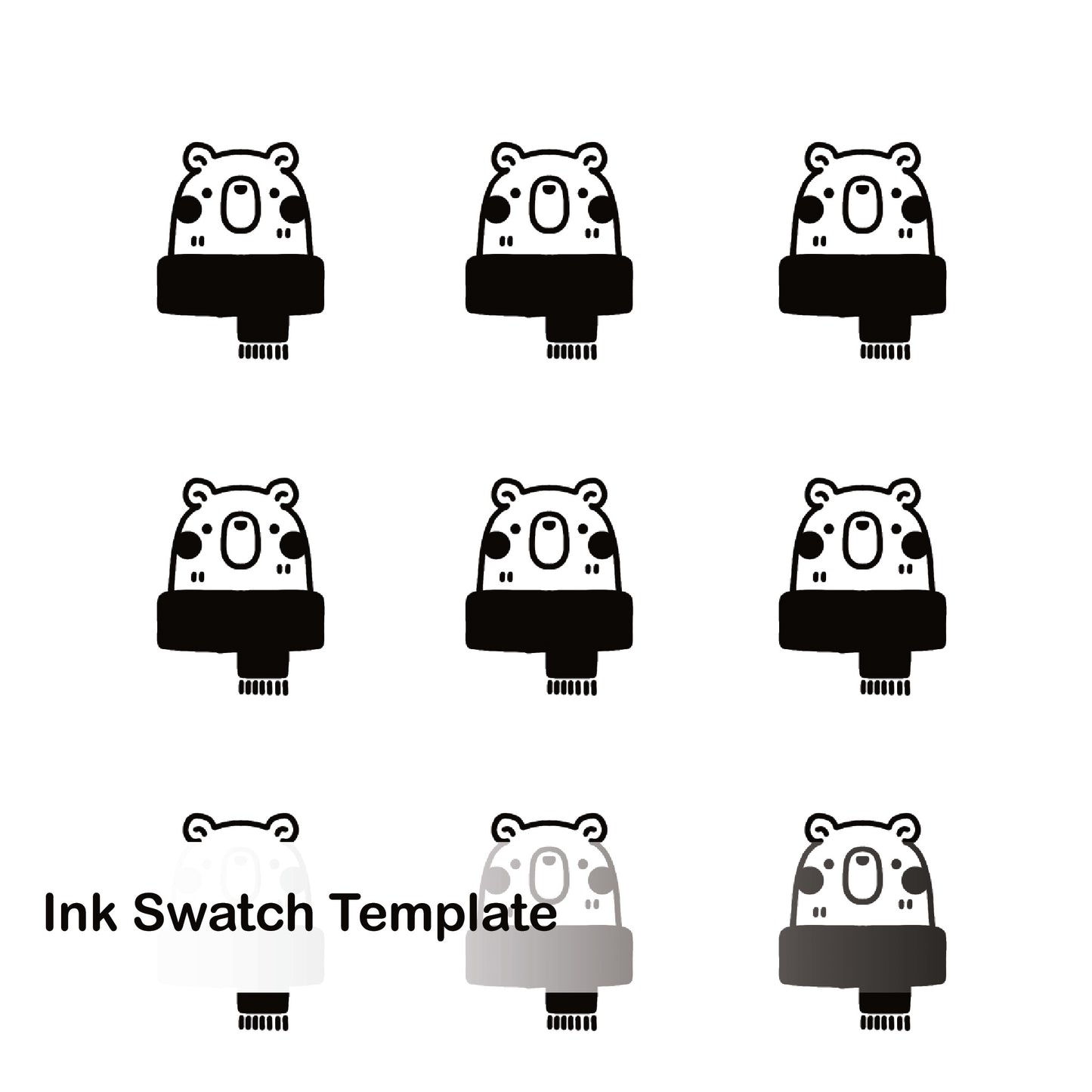 Ink Swatch Template - Bear
