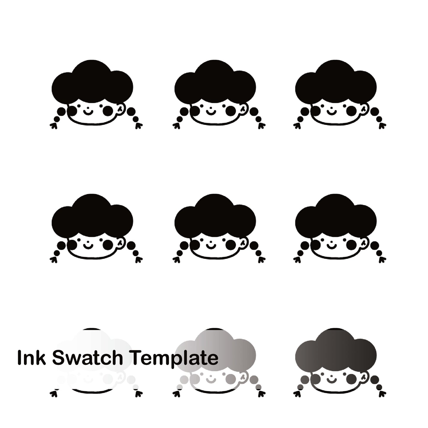 Ink Swatch Template - Girl