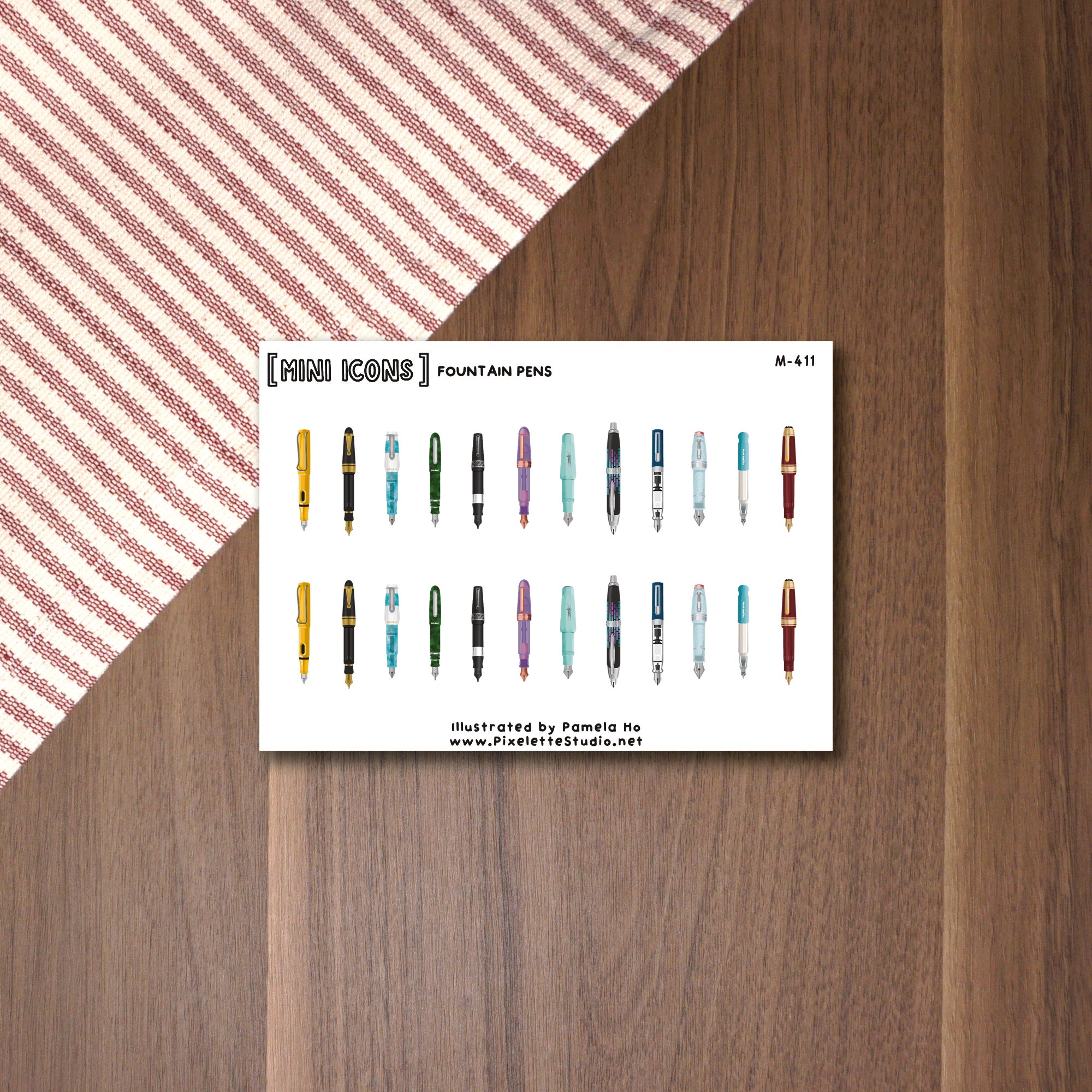 Mini Icons - Fountain Pens – Pixelette Studio