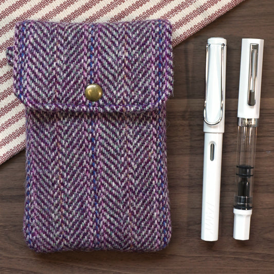 Harris Tweed - Purple Herringbone -  4 Slots