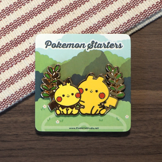 Poke Starters - Electric - Enamel Pin