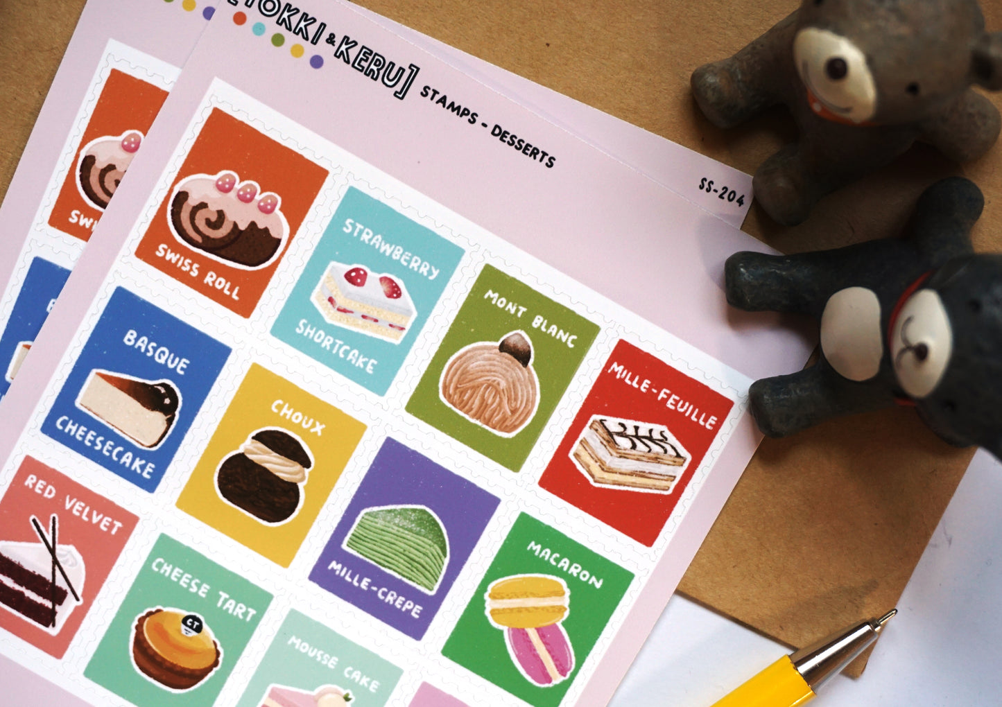 Stamps - Pastries Sticker Sheet