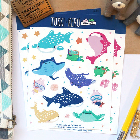 Ocean Life Sticker Sheet