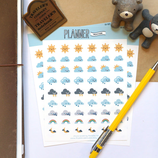 Weather Tracker Sticker Sheet