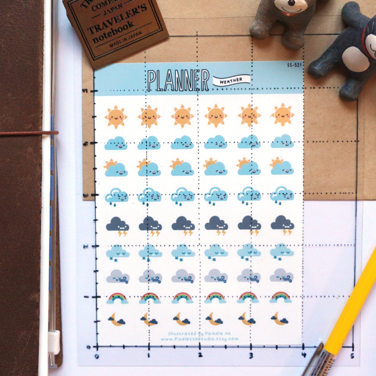 Weather Tracker Sticker Sheet