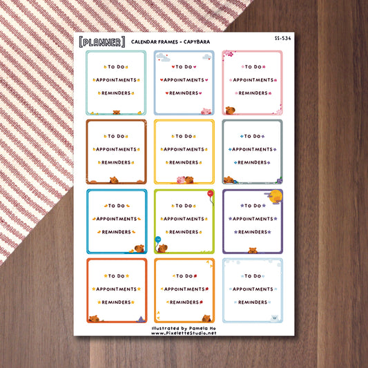 Journal Frames Sticker Sheet