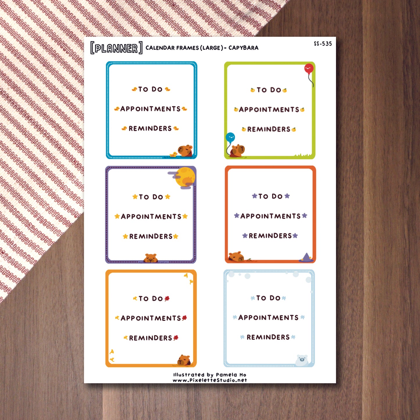 Journal Frames Sticker Sheet