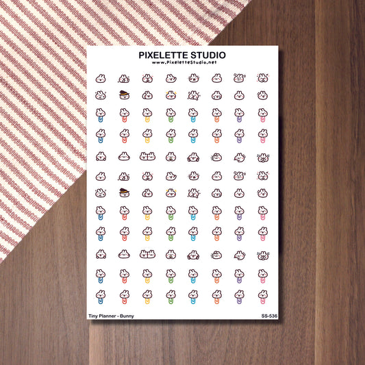 Tiny Planner Bunny Sticker Sheet