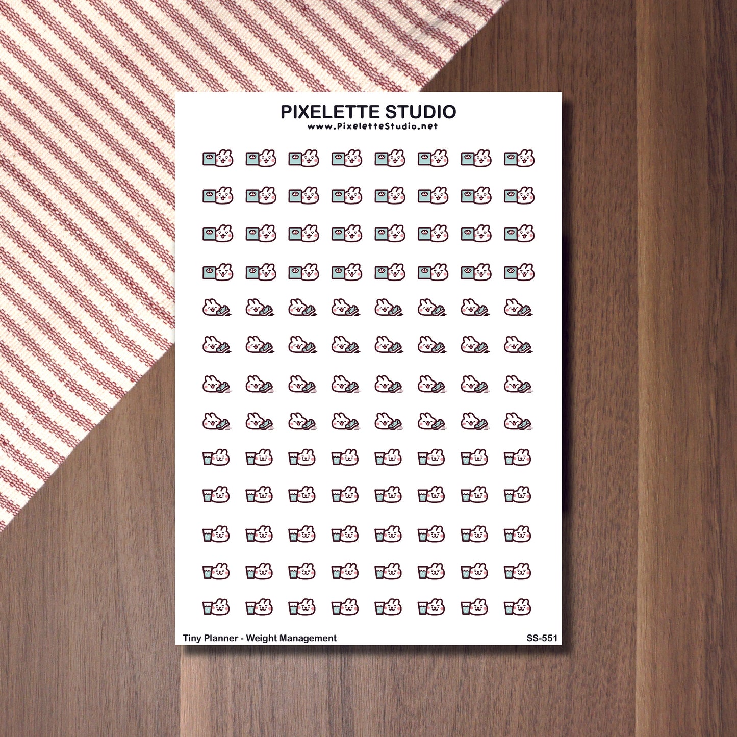 Tiny Planner Weight Management Sticker Sheet