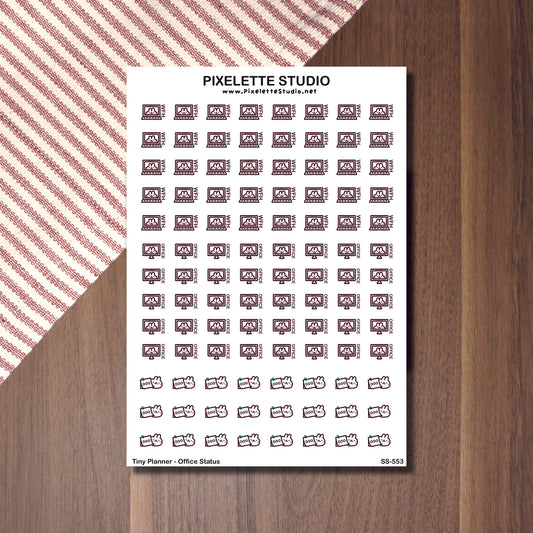 Tiny Planner Office Status Sticker Sheet