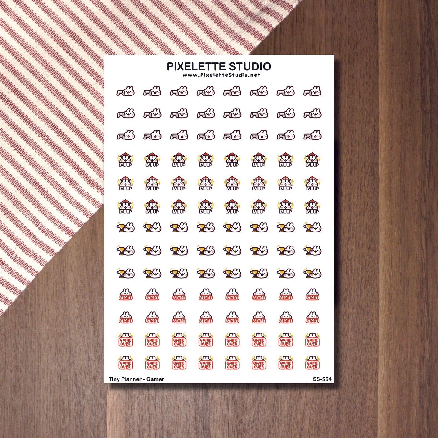 Tiny Planner Gamer Sticker Sheet