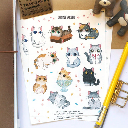 Neko Neko Sticker Sheet