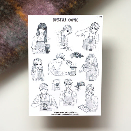 Lifestyle Coffee Sticker Sheet
