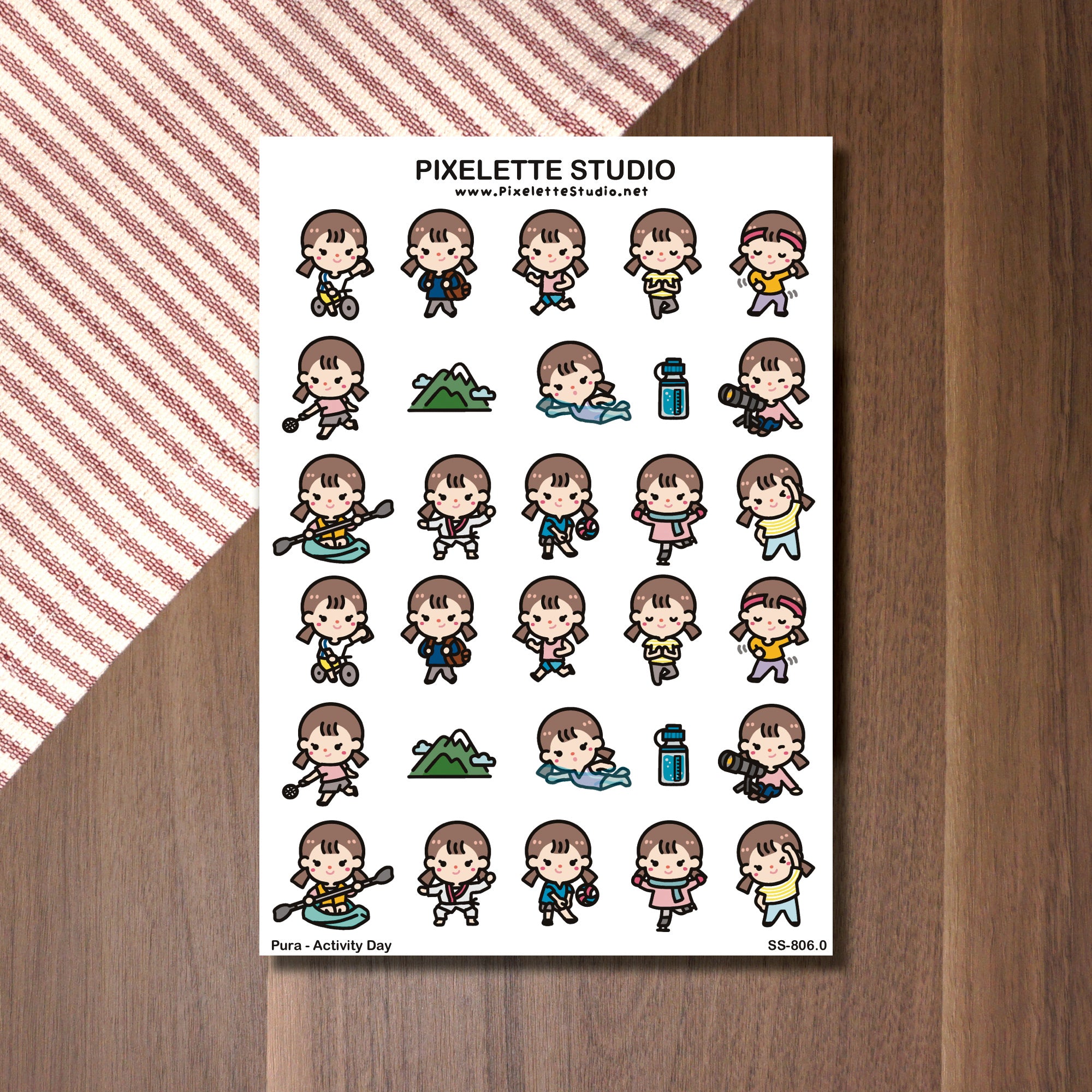 Activity Days Sticker Sheet – Pixelette Studio