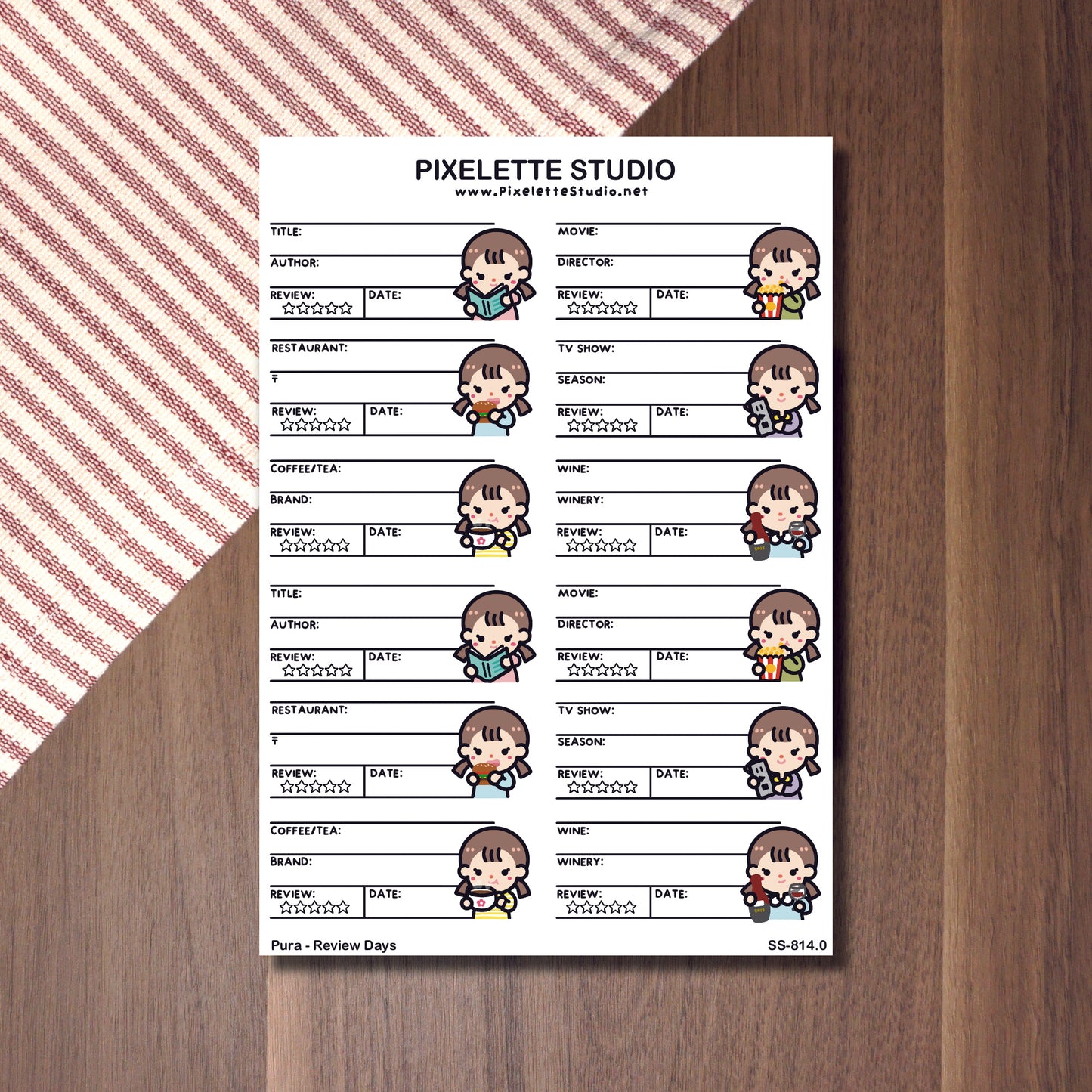 Review Days Sticker Sheet