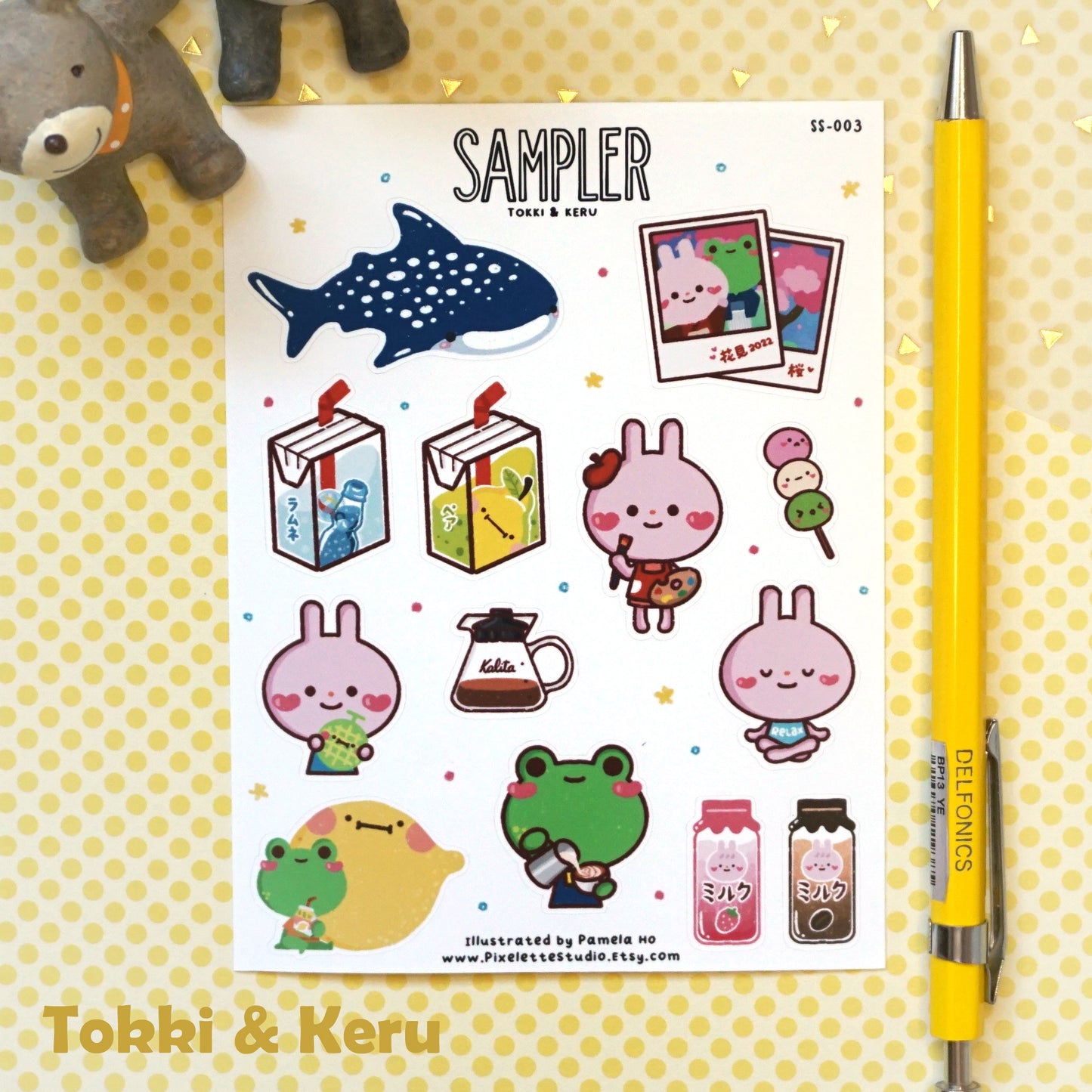 Tokki & Keru Sampler Sticker Sheet