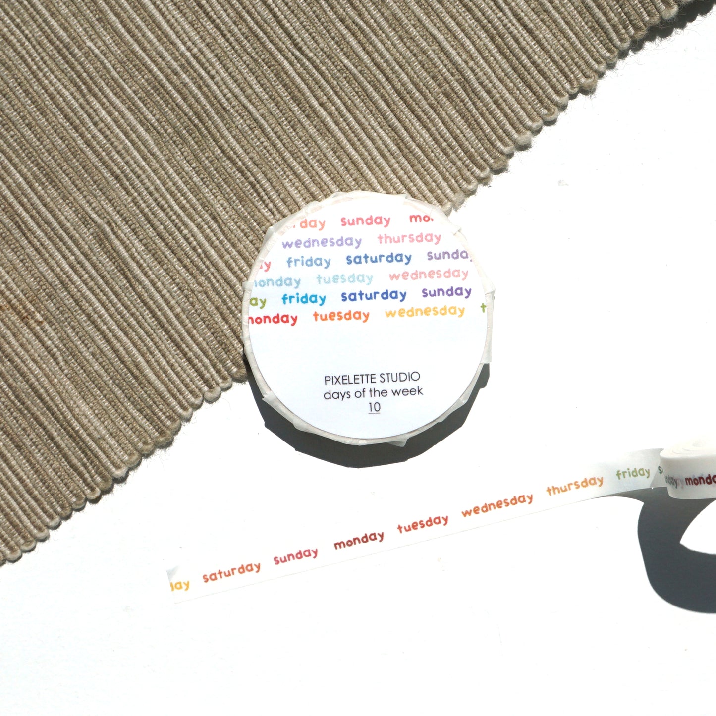 Days of the Week Washi Tape